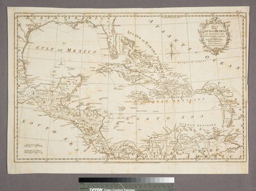 Map of the Gulf of Mexico, the Islands and Countries adjacent