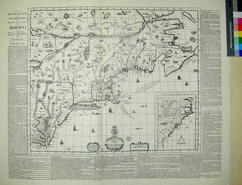 Map of ye English Empire in ye continent of America : viz Virginia, Maryland, Carolina, New York, New Jarsey, New England &ct. / by R. Daniel, Esqr