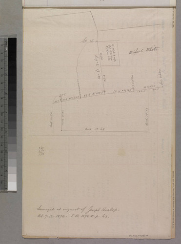 Surveyed at request of Joseph Heslop