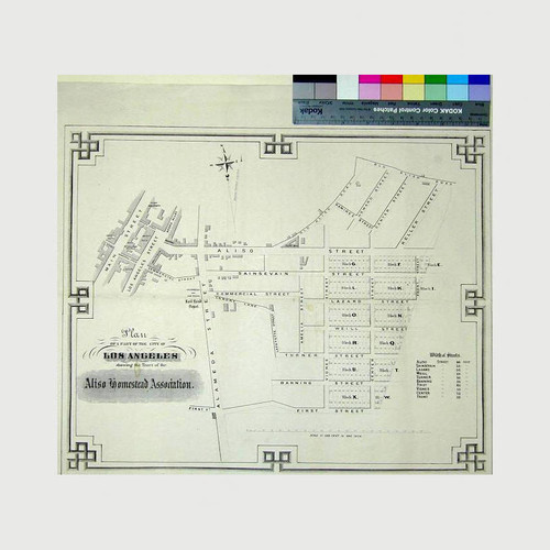 Plan of a part of the city of Los Angeles showing the tract of the Aliso Homestead Association