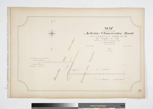Map of a portion of the Artesia and Clearwater Road, Artesia Road District, Los Angeles County