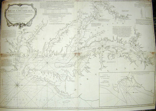 NeWand Accurate Chart of the Bay of Chesapeake, With all the Shoals, Channels, Islands, Entrances, Soundings, and Sailing Marks, as far as the Navigable Part of the Rivers PatoWmack, Patapsco and North-East. DraWn from Several Draughts made by the most Experienced Navigators, Chiefly from those of Anthony Smith Pilot of St. Marys; and compared With the Modern Surveys of Virginia and Maryland. London Printed for Robert Sayer and John Bennett. Map and Chartsellers at No. 53 in Fleet Street. As the Act Directs 1st July 1776