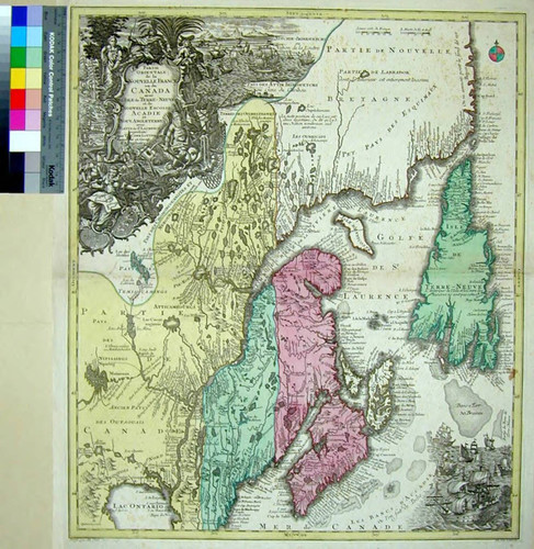 Partie Orientale de la Nouvelle France ou du Canada avec l'Isle de Terre-Neuve et de Nouvelle Escosse, Acadie et Nouv. Angleterre avec Fleuve de St. Laurence representé par T. Conr. Lotter Graveur et Geogr. d'Ausbourg