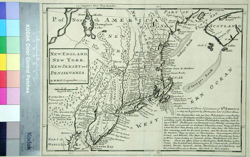 New England, New York, New Jersey and Pensilvania. By H. Moll Geographer. 1729