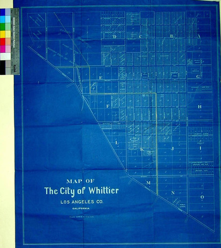 Map of the City of Whittier Los Angeles Co. California