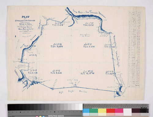 Plat of the ex Mission of San Fernando