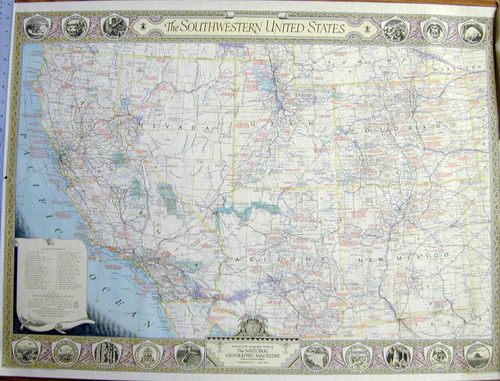 The Southwestern United States / Executed in the Cartographic Section of the National Geographic Magazine Gilbert Grosvenor, Editor Washington, DC