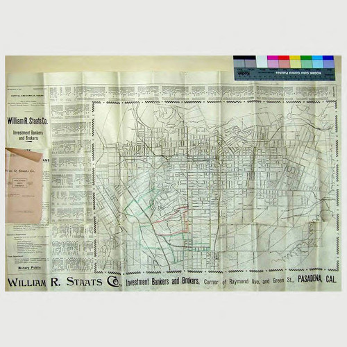 William R. Staats Co's. Map of Pasadena California