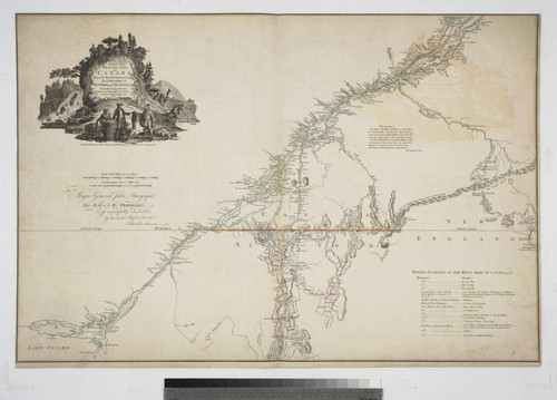 Map of the Inhabited Part of Canada from the French Surveys With the Frontiers of NeW York and NeW England from the Large Survey by Claude Joseph Sauthier