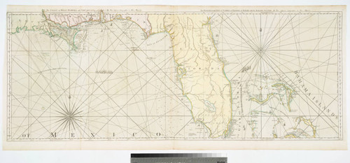 The Coast of West Florida and Louisiana by Thos. Jefferys, Geographer to His Majesty.: Peninsula and Gulf of Florida or Channel of Bahama with Bahama Islands, by Thos. Jefferys, Geographer to His Majesty