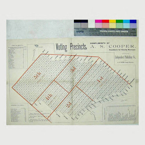 Voting Precincts, Compliments of A.S. Cooper, Candidate for County Surveyor