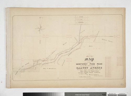 Map of the Monterey Pass Road and of the extension of Garvey Avenue