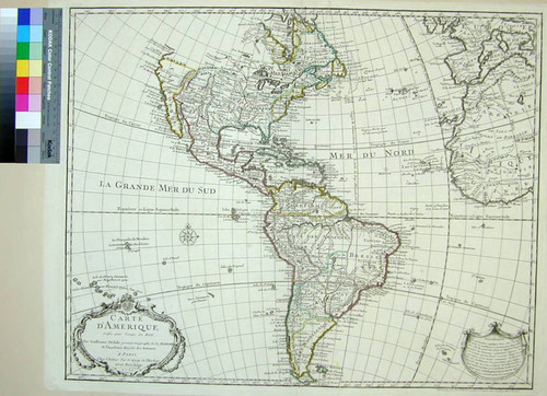 Carte D'Amerique Dresée pour l'Usage du Roy Par Guillaume Delisle premier Geographe de Sa Majesté de l'Acadaemie Royale des Sciences