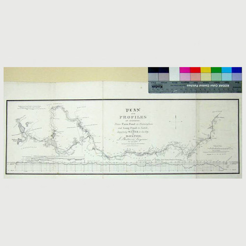 Plan and profiles of surveys, from Farm Pond in Framingham and Long Pond in Natick, for supplying water to the City of Boston / L. Baldwin, Engineer