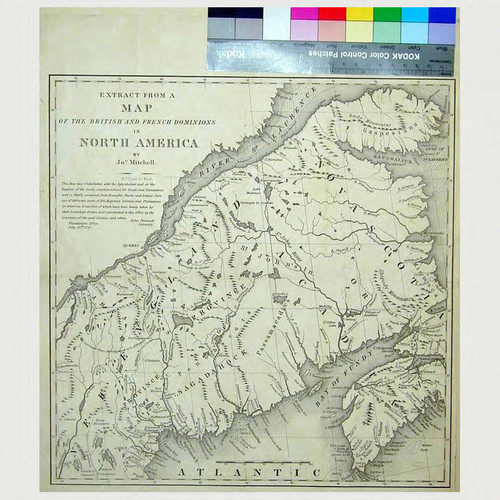 Extract from a map of the British and French dominions in North America / by Jno. Mitchell