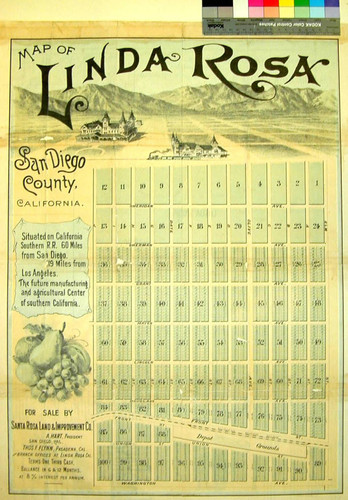 Map of Linda Rosa San Diego County, California