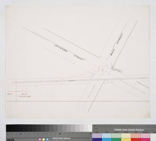 Los Angeles : intersection of Jefferson and Main Street and S.P.R.R