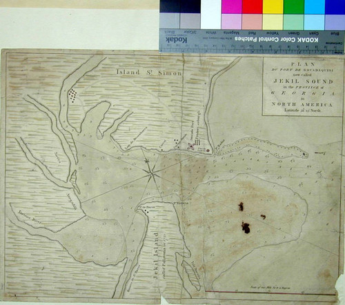 Plan du Port de Gouadaquini now called Jekil Sound in the Province of Georgia in North America, Latitude 31:13 North