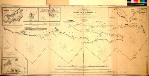 Chart of the Coast of California from San Blas to San Francisco Drawn chiefly from the Spanish Surveys, the Charts of Vancouver & the whole much improved by recent observations made by English & French Naval Officers