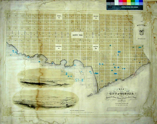 Map of the City of Benicia founded by Mariano G. Vallejo, Thomas O. Larkin & Robert Semple