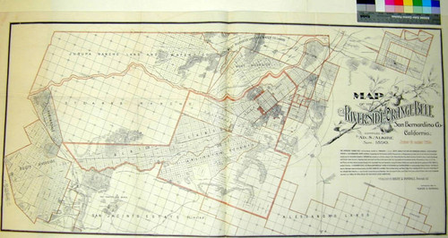 Map of the Riverside Orange Belt, San Bernardino Co. California. Compiled by Ad. S. Alkire