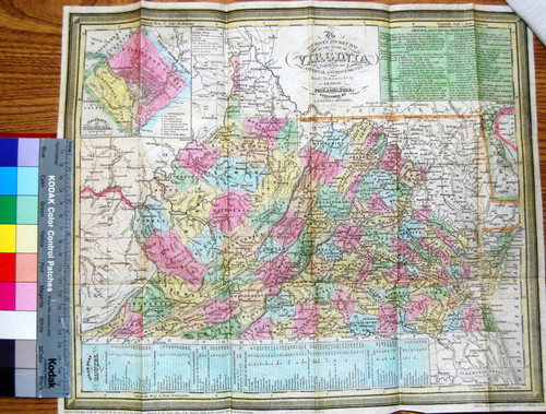 The tourist's pocket map of the state of Virginia : exhibiting its internal improvements roads distances, &c. / by J.H. Young