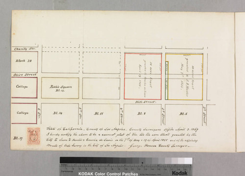 Beaudry, Prudent and Victor - 10 acre tracts granted to J.D. Hunter, Concha de Lewis