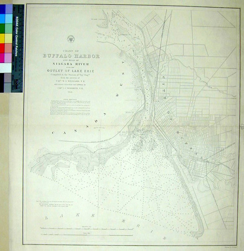 Chart of Buffalo Harbor and Head of Niagara River with the Outlet of Lake Erie Compiled in the Bureau of Topl. Engrs. from the surveys of Capt. W. G. Williams, T. E. with recent corrections and additions by Capt. L. C. Woodruff, T. E. 1856