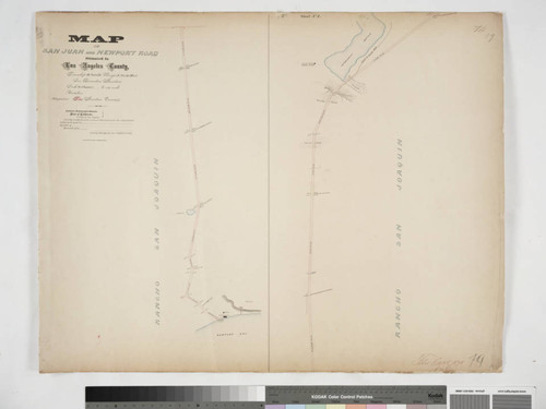 Map of the San Juan and Newport Road situated in Los Angeles County