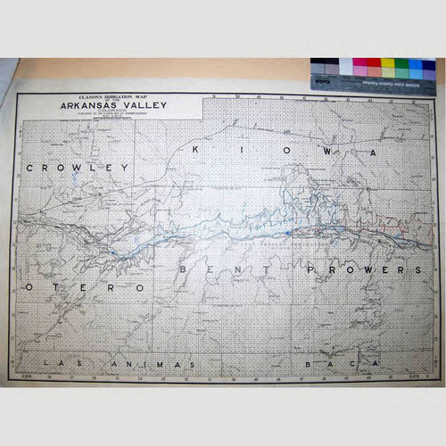 Clason's Irrigation Map of the Arkansas Valley, Colorado