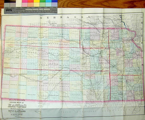 Blanchard's guide map of Kansas