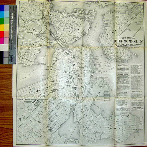 New Map of Boston giving all points of interest : with every railway ...