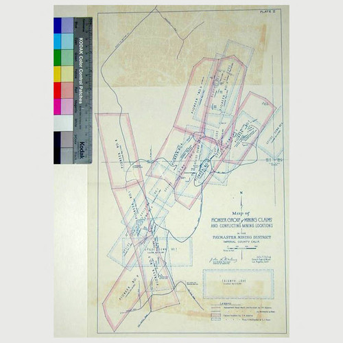 Map of Pioneer Group of mining claims and conflicting mining locations in the Paymaster Mining District Imperial County California / John F. Duling, Consult. Engr. of Mines, Los Angeles, Calif