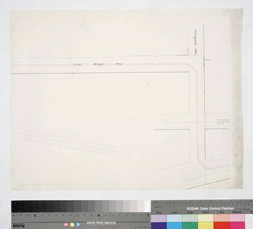 Proposed route described in the application of I.W. Hellman for a franchise for a Street Rail