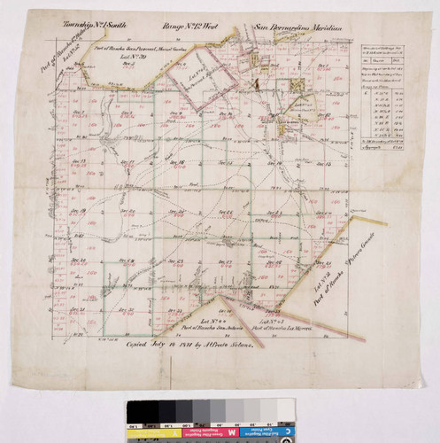 Parcel map Township 1 South Range 12 West San Bernardino Meridian