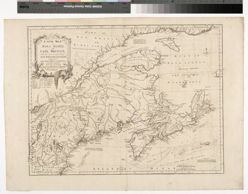 A New Map of Nova Scotia and Cape Britain. with the adjacent parts of New England and Canada, Composed from a great number of actual Surveys ; and other materials Regulated by many new Astronomical Observations of the Longitude as well as Latitude ; with an Explanation