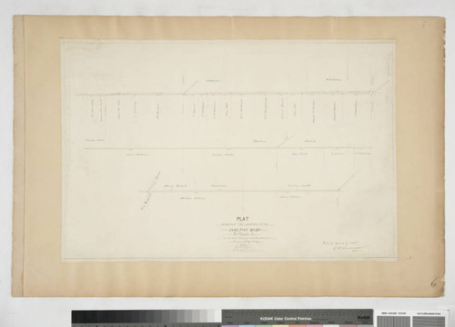 Plat showing the location of the Dalton Road, Los Angeles County