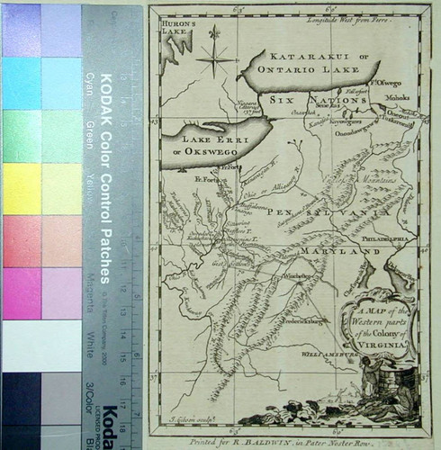 A map of the western parts of the colony of Virginia