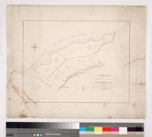 Subdivision of irrigable land near the Mill of Wm. Workman Esq