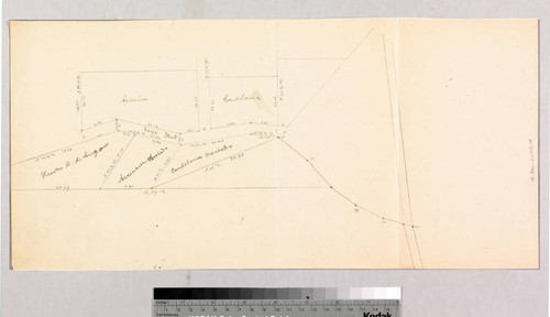 Rancho la Ballona : S87, partition of 1868 - parcels along Zanja Street