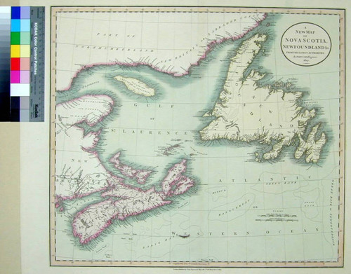A New Map of Nova Scotia, Newfoundland, &c. From the Latest Authorities. by John Cary, Engraver. 1807