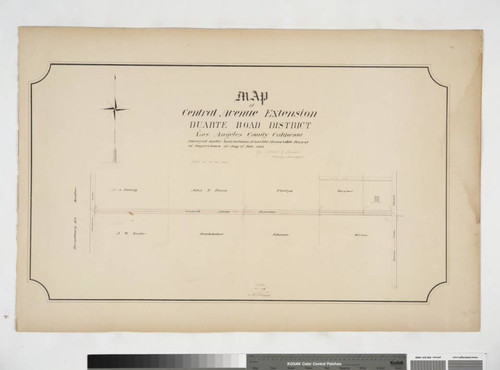 Map of Central Avenue Extension, Duarte Road District, Los Angeles County, Calif