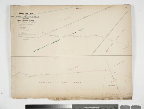 Map of Dalton and Pomona Road situated in Los Angeles County