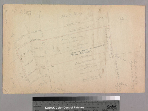 Rancho la Ballona : S87, partition of 1868 - parcels of Valenzuela, Talamantes, Aguilar