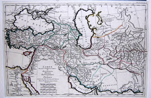 Carte pour servir à l'intelligence de l'Histoire des Assyriens Medes Babyloniens et Perses comprise dans l'Hist.' Ancienne de Mr. Rollin