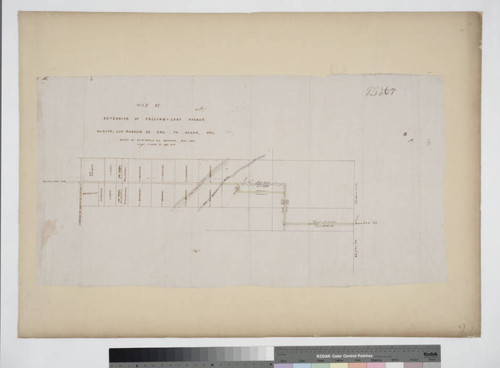 Map of the extension of Falling-Leaf Avenue, Duarte, Los Angeles County, Calif., to Azusa, Calif