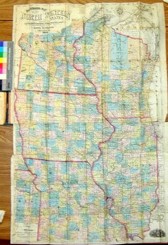 Blanchard's map of the north western states : showing the counties, towns, railroads, stations, steam boat landing, etc