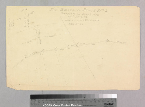 Rancho la Ballona : S87, partition of 1868. La Ballona Road No. 2