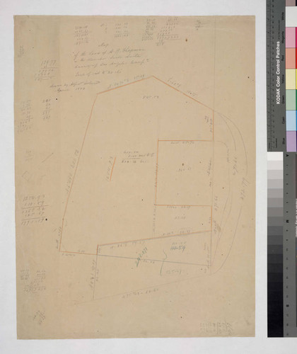 Map of the Land of A. B. Chapman in the Rancho Santa Anita