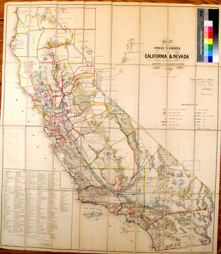Map of public surveys in California & Nevada : to accompany report of Commissioner of the General Land Office 1866